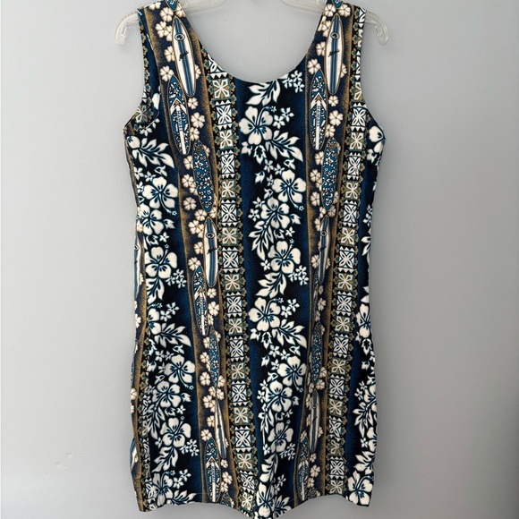 Vintage Hawaiian Floral Sleeveless Dress - Picture 4 of 4